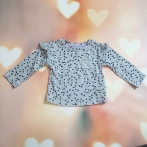 Cat & Jack | Gray Heart Top | 12M